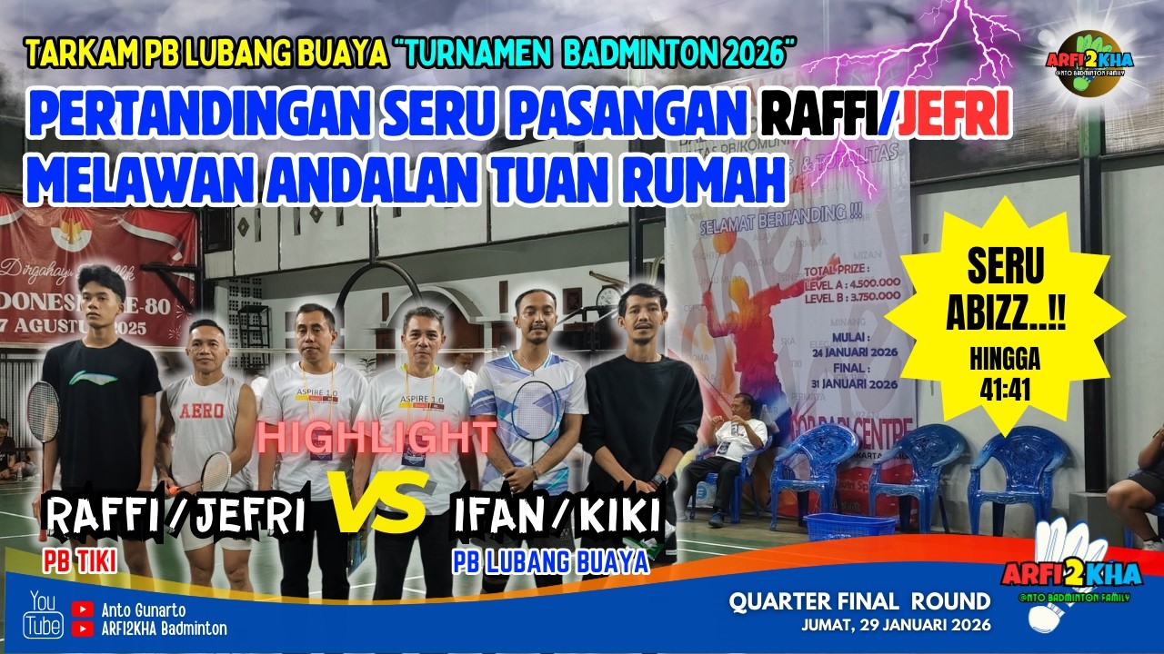 Tarkam Badminton di Pondok Gede, Bekasi [QF] SERU Hingga Poin Akhir 41 sama