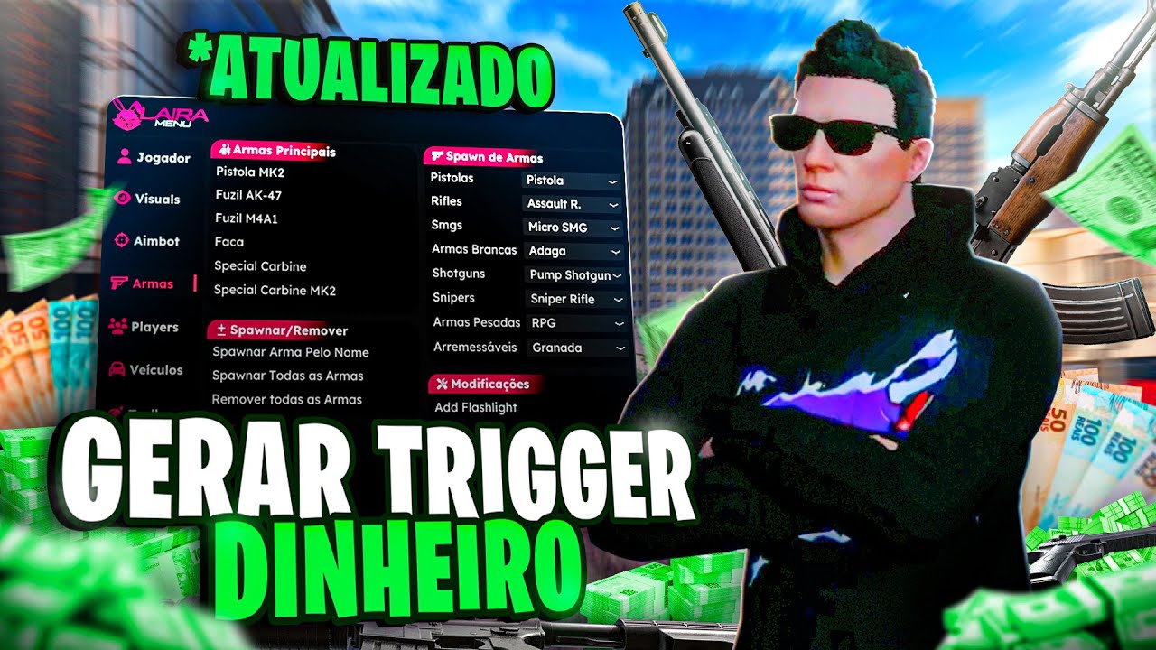 COMO CRIAR TRIGGERS PARA PUXAR DINHEIRO NO GTA RP COM MOD MENU [ATUALIZADO]