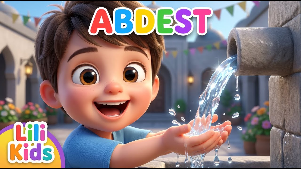 ABDEST İLAHİSİ 🌙🎈🎵 🧼  Lili Kids Çocuk İlahileri Türkçe 🎵⭐🎈🧼 Abdest Şarkısı 🎈🧼