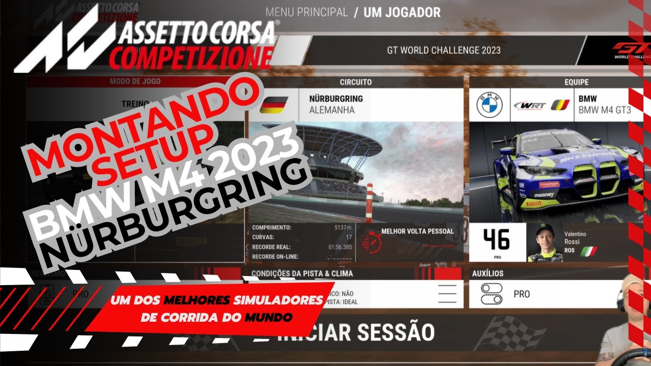 Assetto Corsa Competizione - Montando um Setup do Zero - BMW M4 2023 - Nürburgring