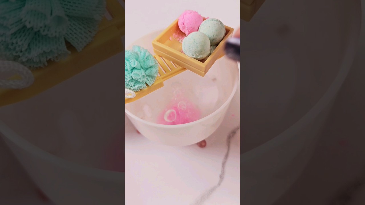 Miniverse Sakura & Fresh Scent Bath Bombs 🫧 #asmr #miniverse #bathbomb