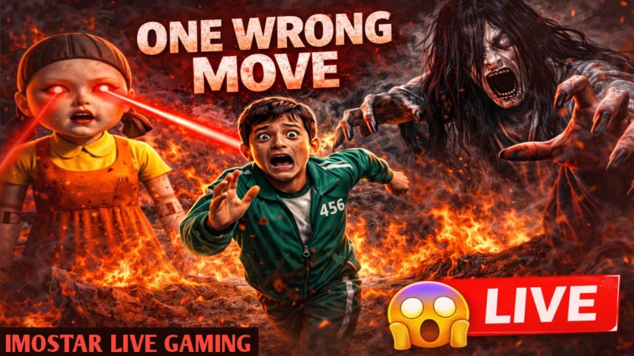 🔴A-4 SQUID GAME RED LIGHT GREEN LIGHT DON'T MOVE 🚨 survival squad game play LIVE 456 #squidgame