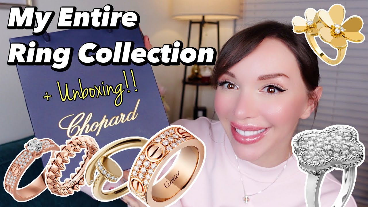 Van Cleef & Cartier Designer Ring Fine Jewelry Collection + Chopard Ice Cube Unboxing