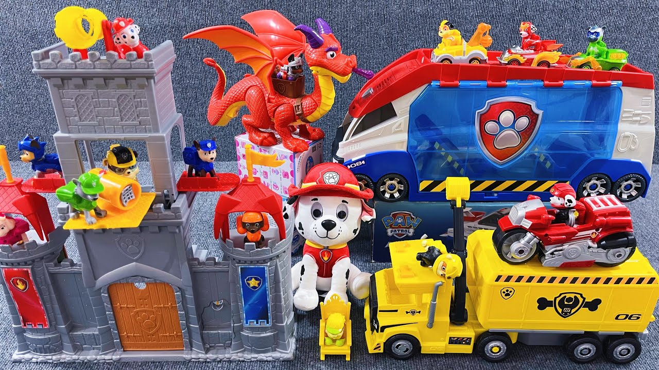 10 minutes to open the cool Paw Patrol, Knight Patrol Castle Headquarters ASMR set | Review Toys