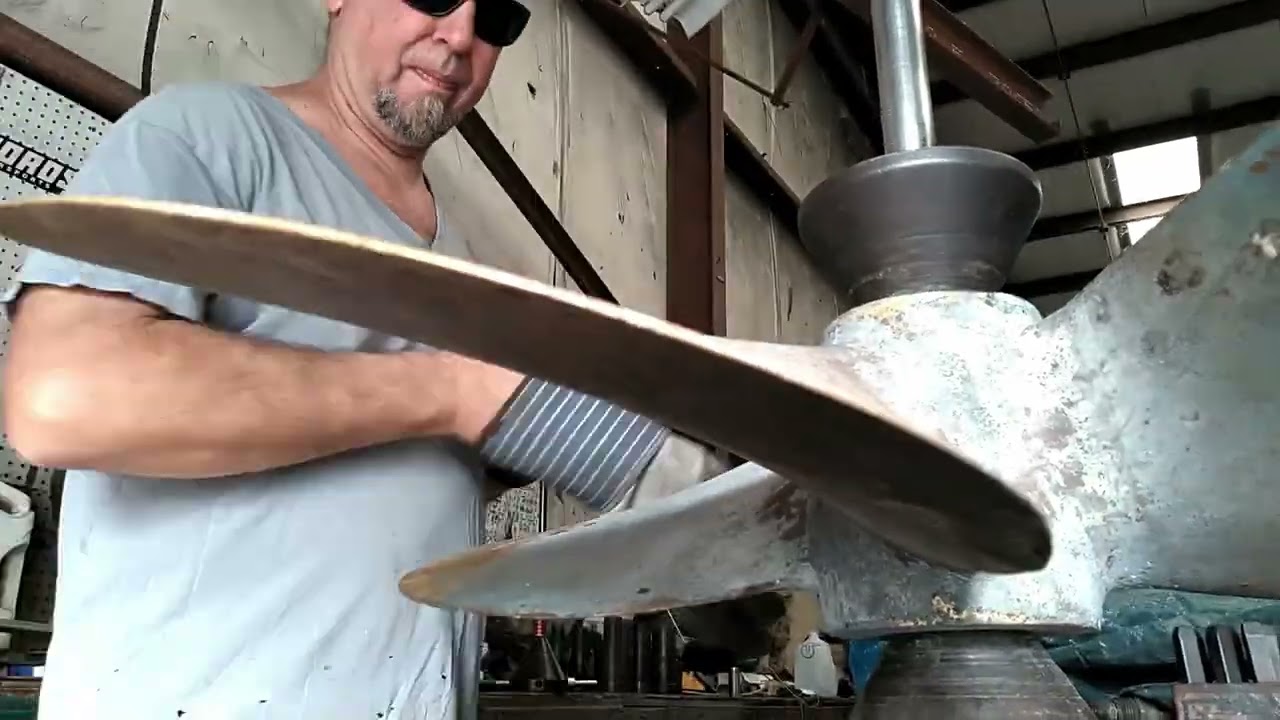 insane bent boat propeller fix day 2