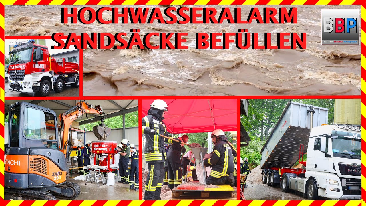 🌧️💦Hochwasserlage: Sandsackbefüllung Leutenbach & Waiblingen, 01.06.2024