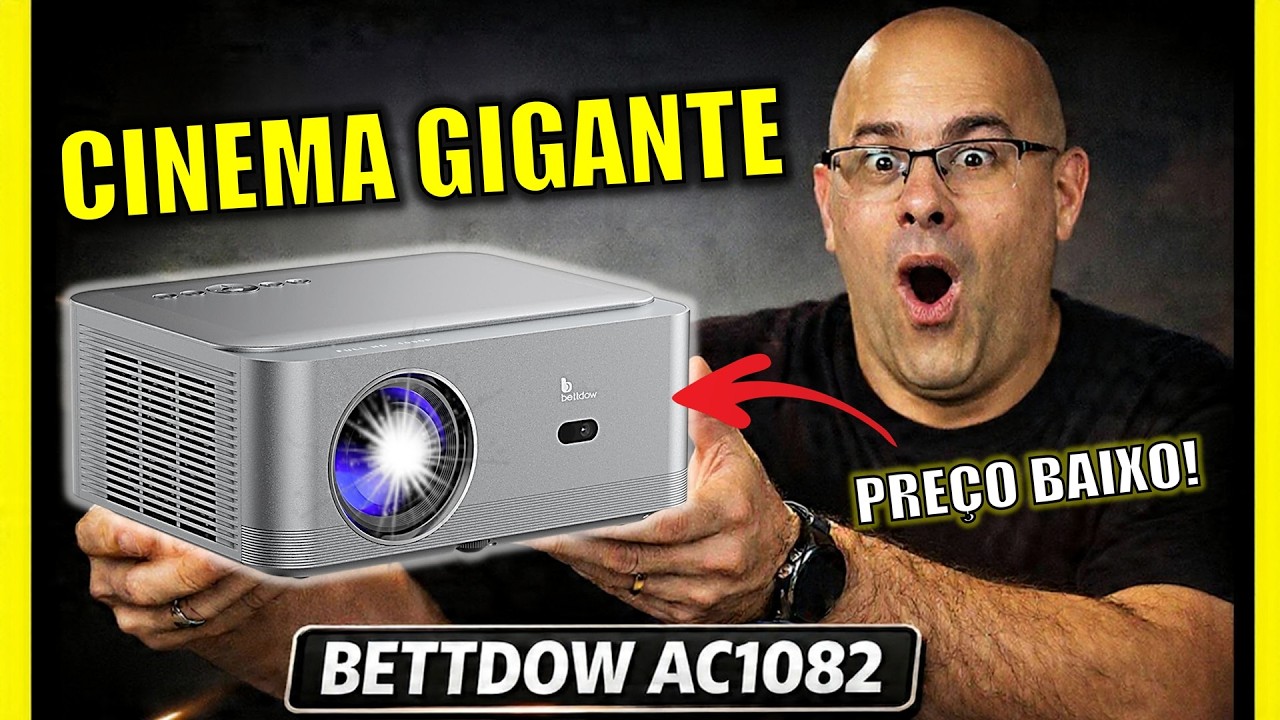 PROJETOR BETTDOW AC1082 SURPREENDE: FULLHD 1080p com Netflix e 18.000 LÚMENS! VALE APENA? Geek549