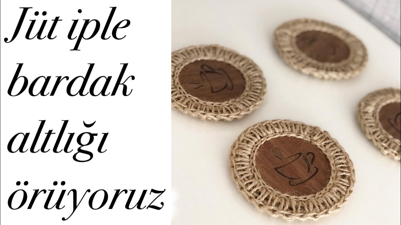 Bardak altlığı yapımı |ahşap tabanla yapılacaklar | jüt iple bardak altlığı
