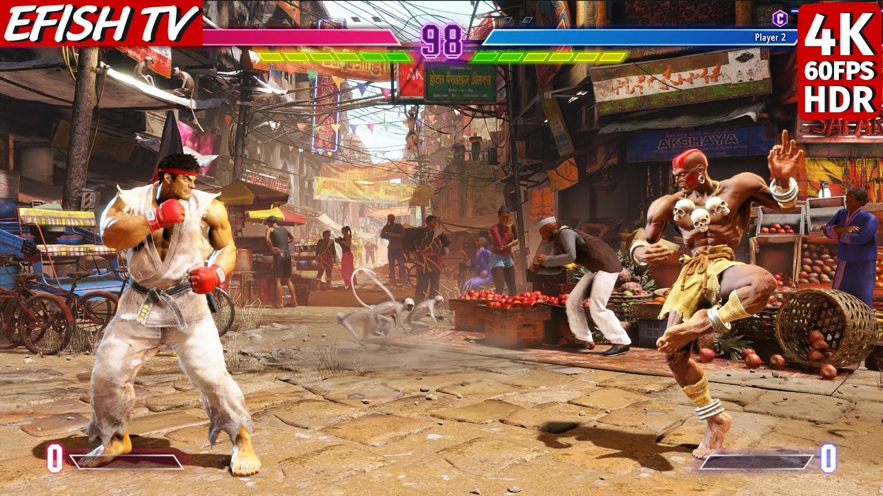 Рю против Дхалсима (Самый сложный ИИ) - Street Fighter 6