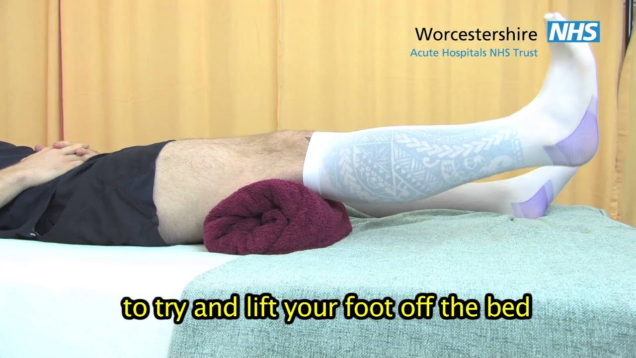 Knee exercises following a knee replacement
