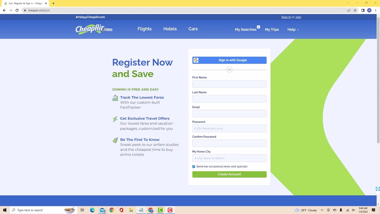 How to Create a CheapAir Account to Book Cheap Flights