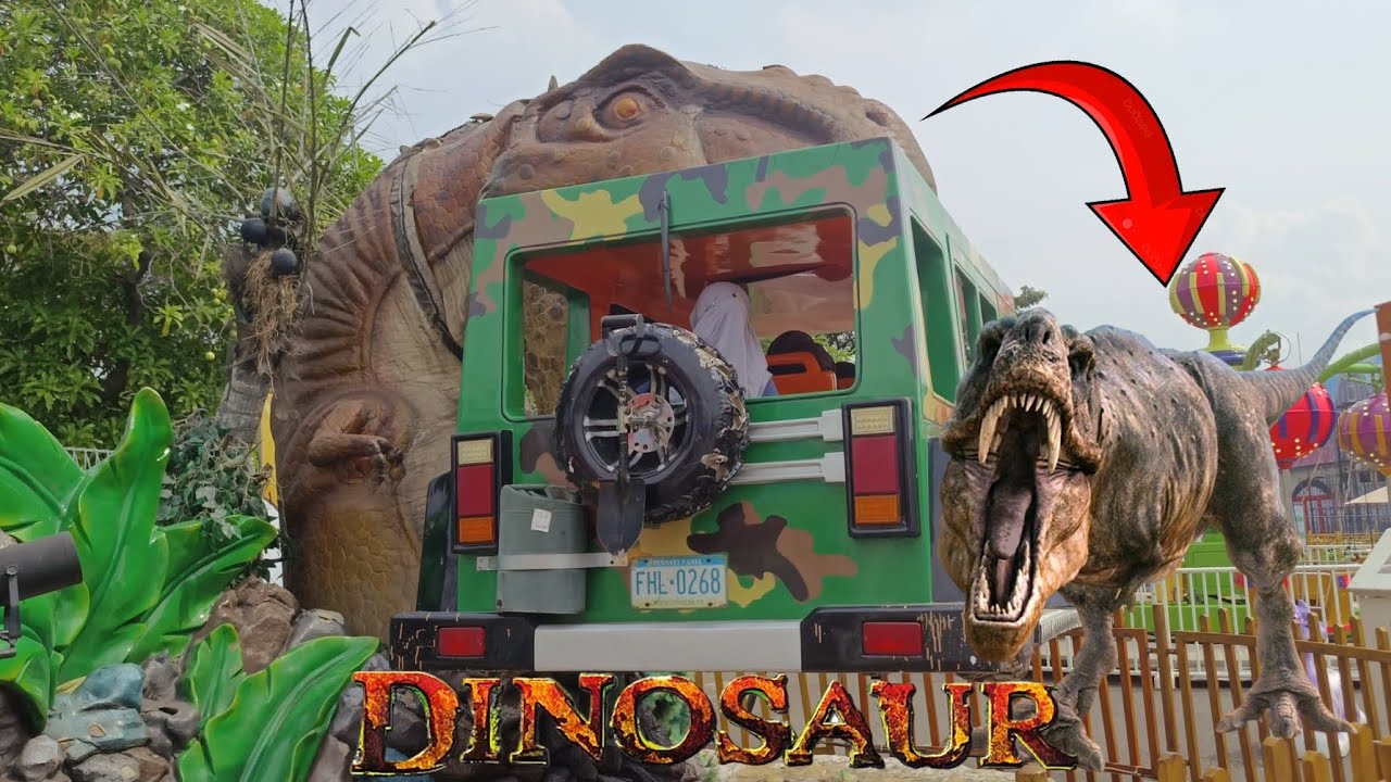 Mobilnya dimakan dinosaurus!😫| Nayyara Naik Mobil Dinosaurus Jurassic Swing Karnival Karawang
