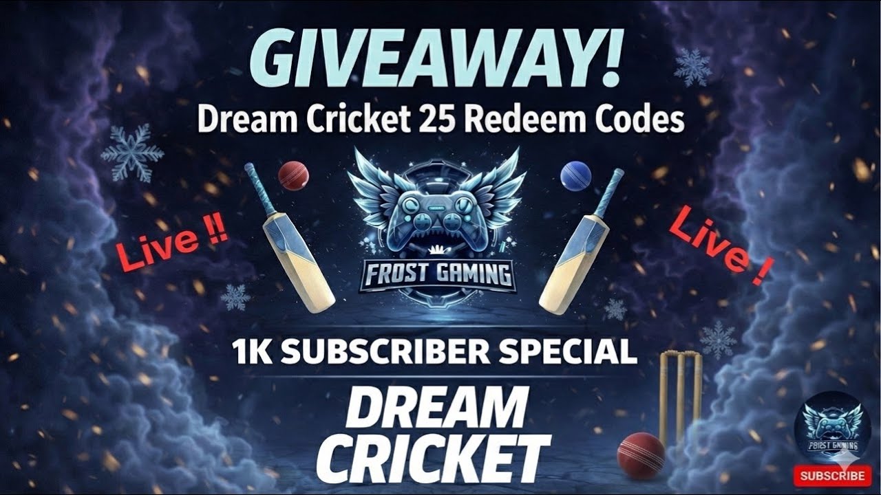 🔴Dream Cricket 25 Redeem Codes Giveaway🔥 || 1000 Subscriber Special Live #live #gaming #shorts