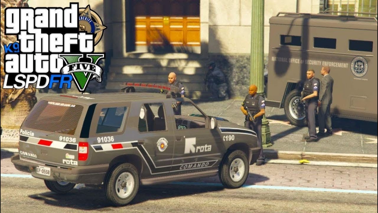 GTA V : MOD POLICIA : ROTA COMANDO DE SP EM AÇÃO, ASSALTANTES DE BANCO SE ARREPENDERAM : ep# 148