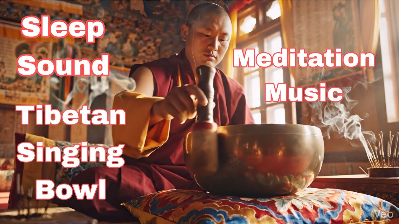 Tibetian singing crystal bowl sound music for sleep meditation
