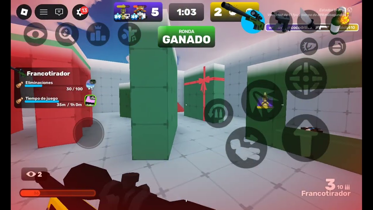 Asiendo kill a los enemigos con el rifle 