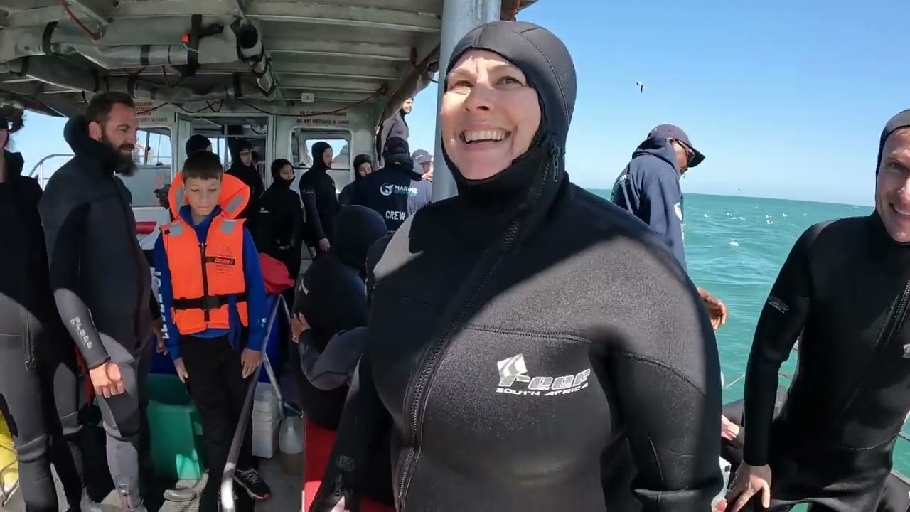 Shark Cage Diving with @MarineDynamicsTours in South Africa. #Sharks #SouthAfrica #Gansbaai