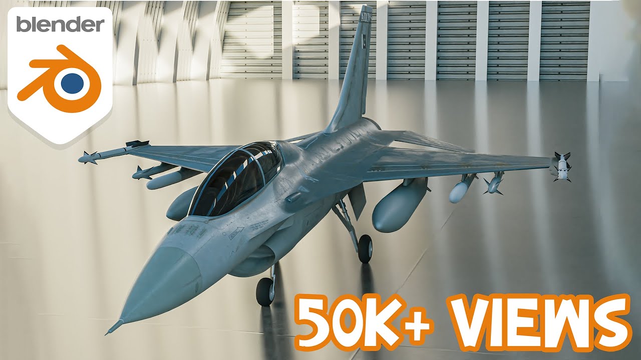 3d modeling F-16 in Blender 2.93 - Blender Plane Modeling