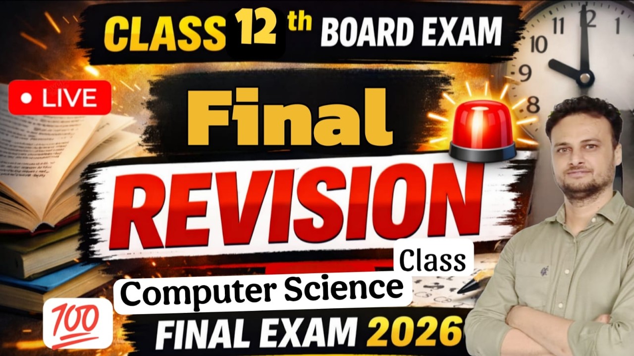 Class -12 Computer Science | Final Revision Class 2026 | Important Questions |  Shivram Sir