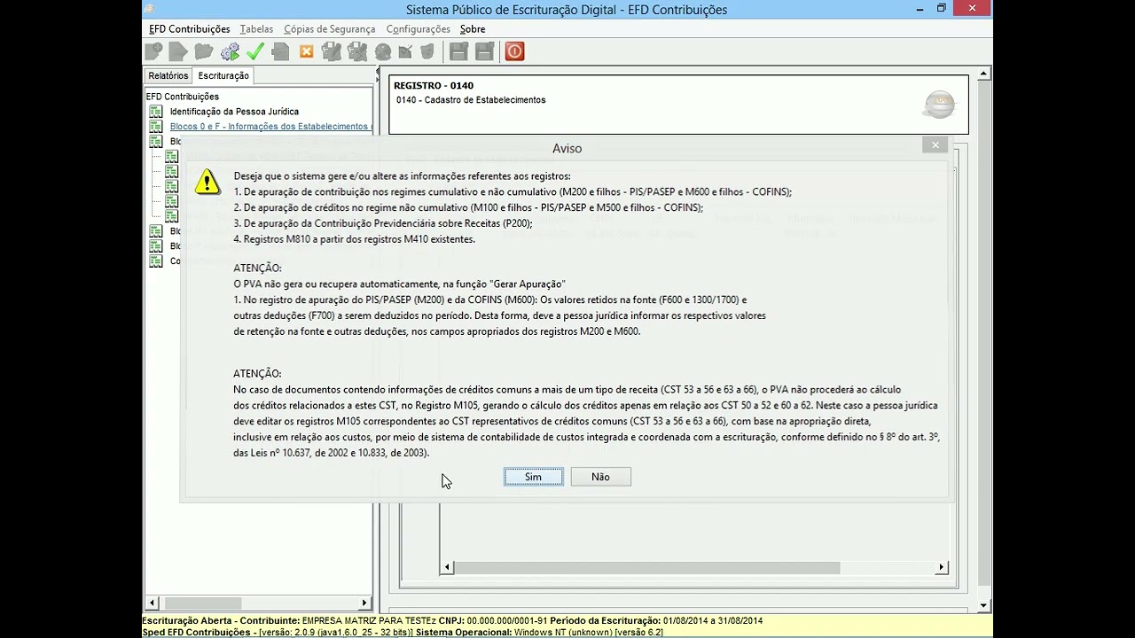 T2Ti ERP 2.0 - Delphi - EFD Contribuições - Videoaula 09 - PVA