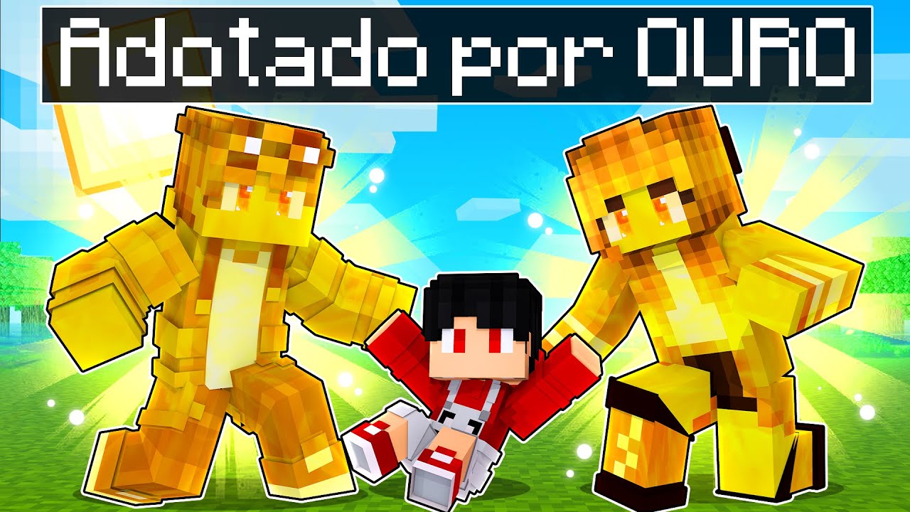 P3DRU foi ADOTADO pela FAMÍLIA DE OURO no Minecraft