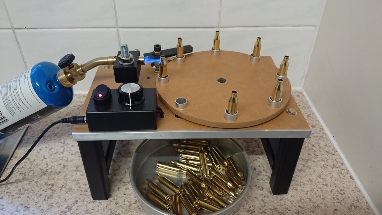 Prototype brass case annealing machine.
