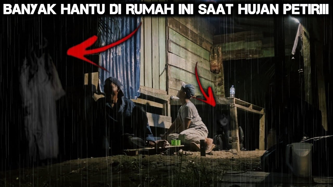 CAMPING HOROR NGINAP DI RUMAH KOSONG SAAT HUJAN PETIR DAN TERNYATA BANYAK HANTUNYA DI SINI HORROR!!