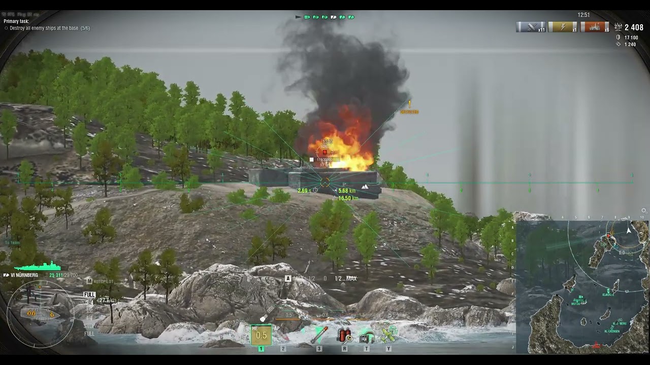 World of Warships Nurnberg operation killer whale