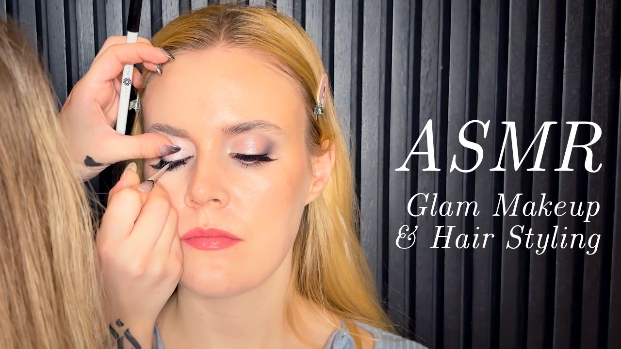 ASMR OVER 2 HOURS GLAM MAKEOVER AND HAIRSTYLING (Unintentional ASMR)