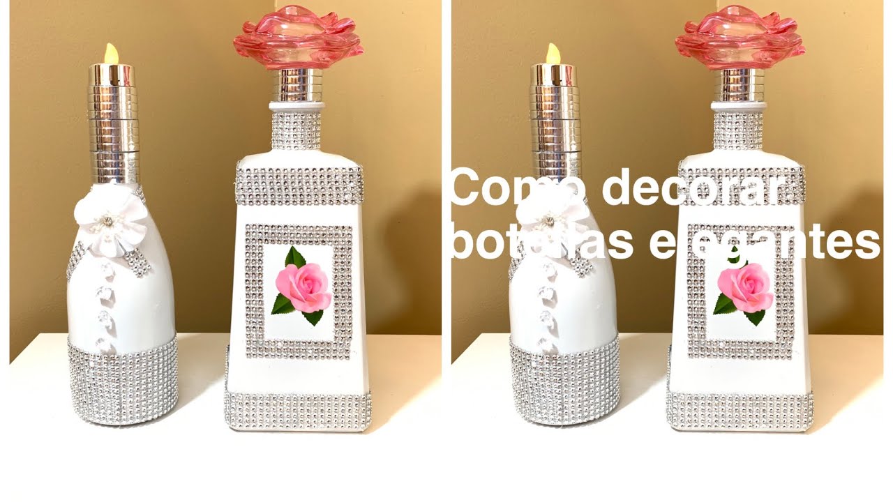DIY; DOS IDEAS PARA DECORAR BOTELLAS ELEGANTES
