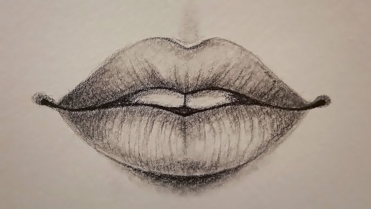 تعليم الرسم بالرصاص : كيف ترسم الشفايف و جزء من الاسنان ~ للمستوى المبتديء