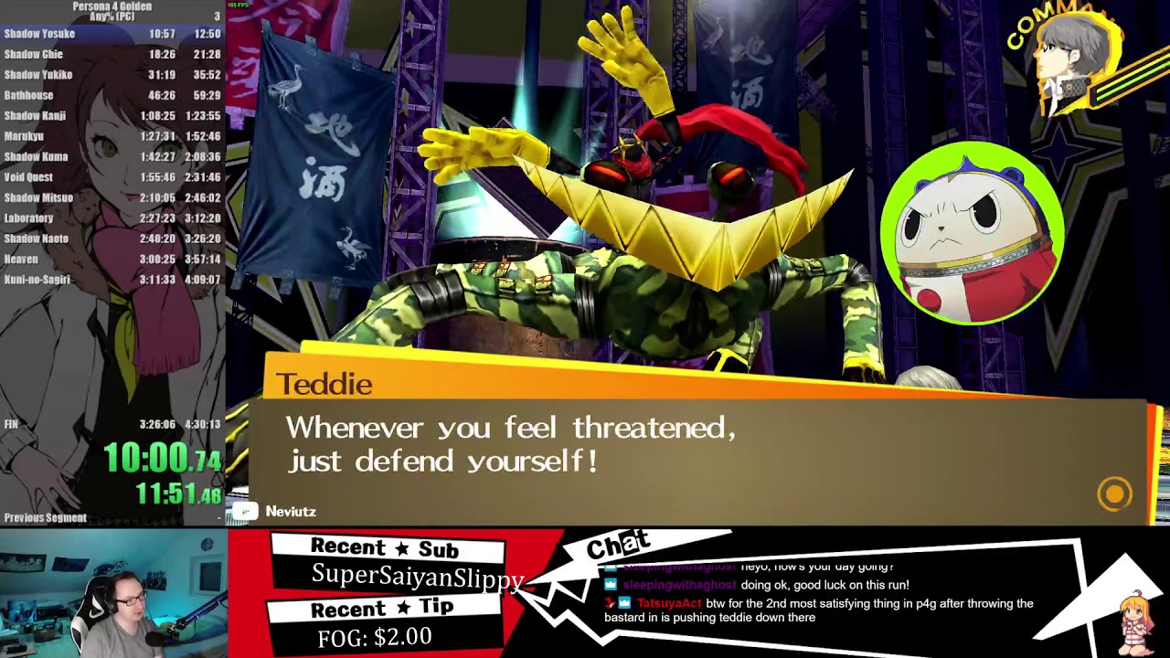Persona 4 Golden any% speedrun 3:22:33 (PC)