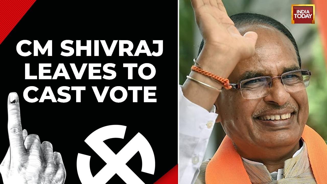MP Elections 2023: MP Chief Minister Shivraj Singh Chouhan Leaves To Cast His Vote