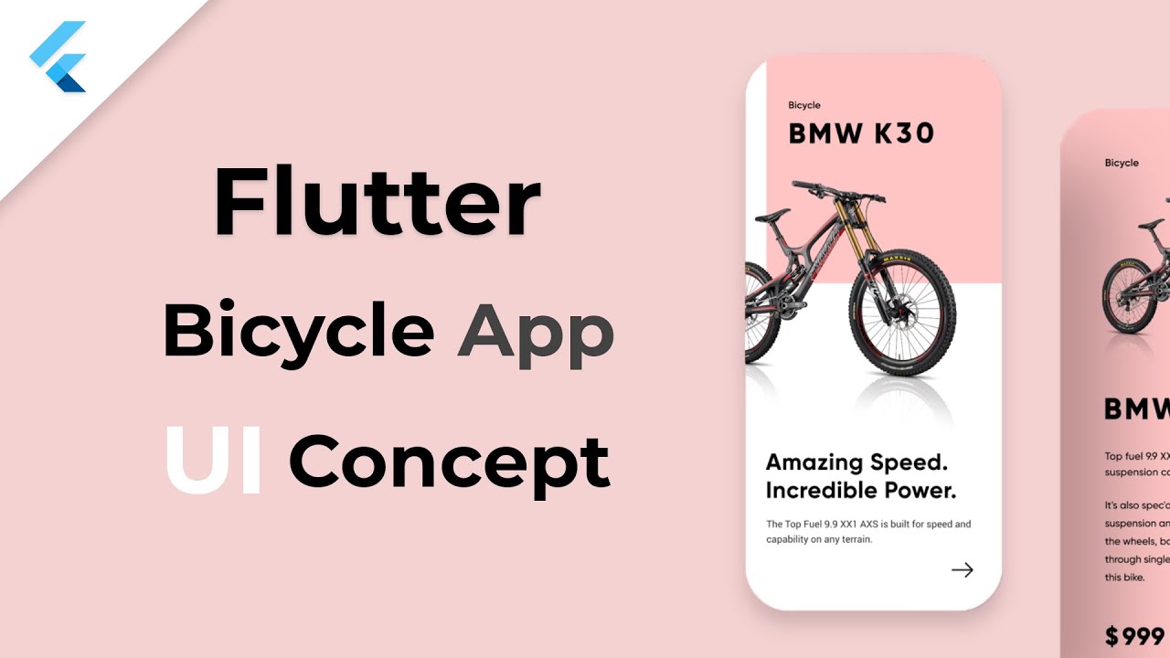 Flutter Bicycle App UI Concept - Speed Code