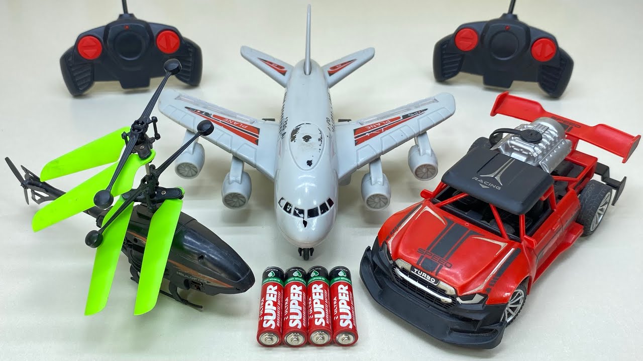 Unboxing 3D Light RemoteControl RC Car with Best Flying RC Helicopter & a380 Aircraft Unboxing #toys