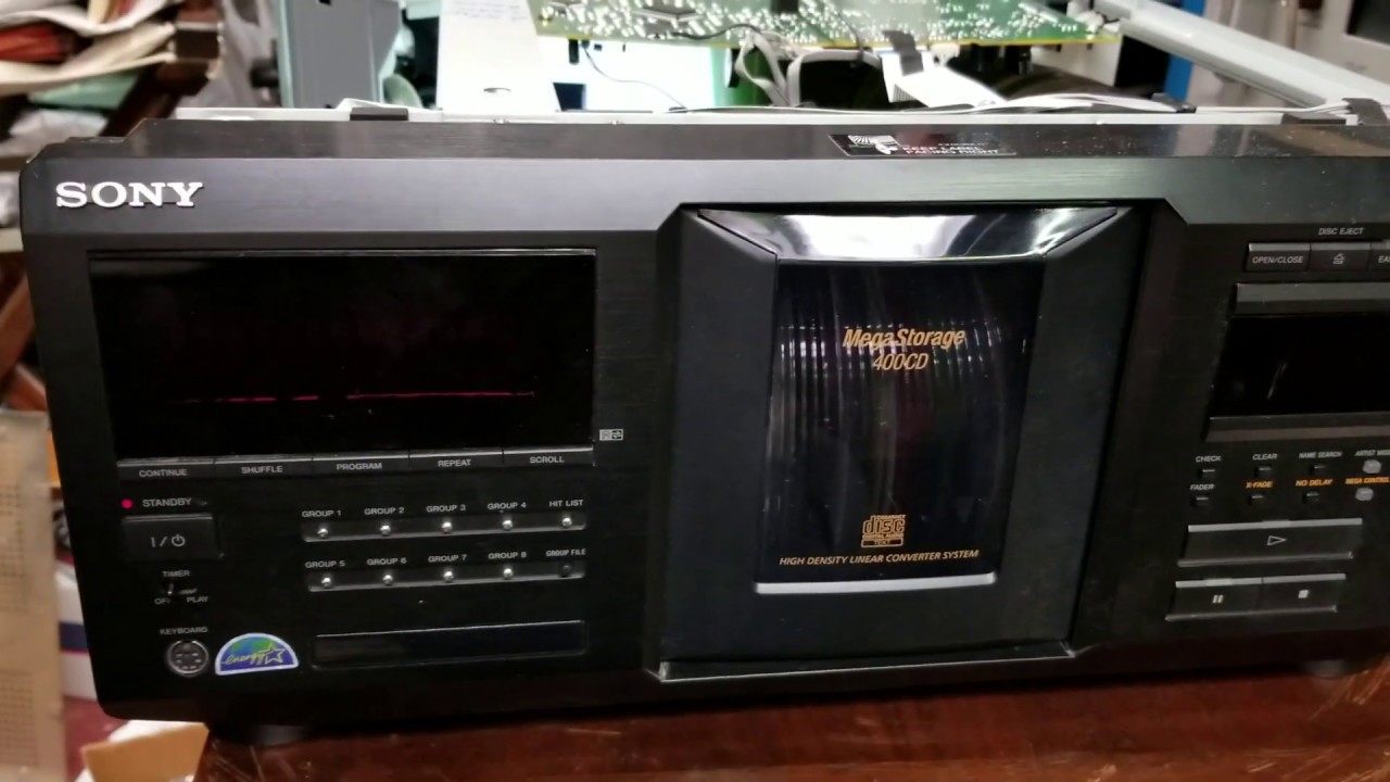 Sony CDP-CX450  400 CD Carousel Player won't load CD