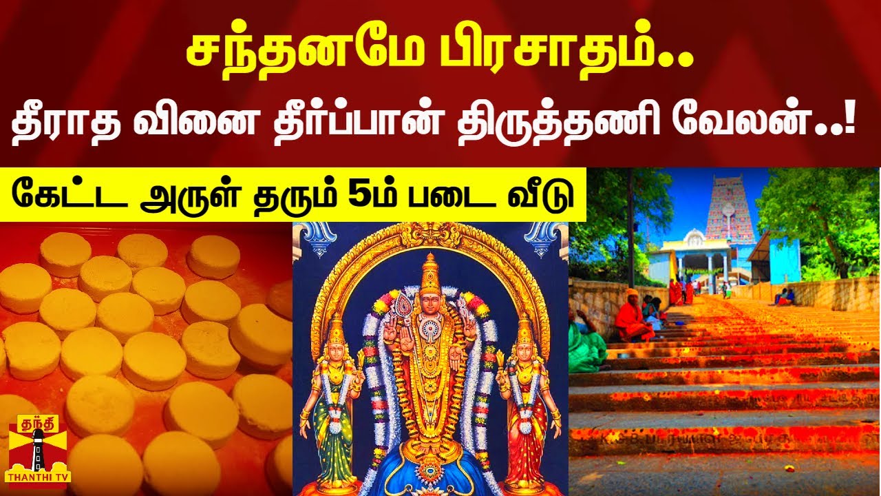 சந்தனமே பிரசாதம்.. தீராத வினை தீர்ப்பான் திருத்தணி வேலன்..! - கேட்ட அருள் தரும் 5ம் படை வீடு