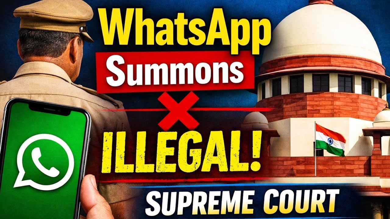 Kya What's app se summons bheje ja sakte hai? Is WhatsApp summon legal in India? Supreme Court