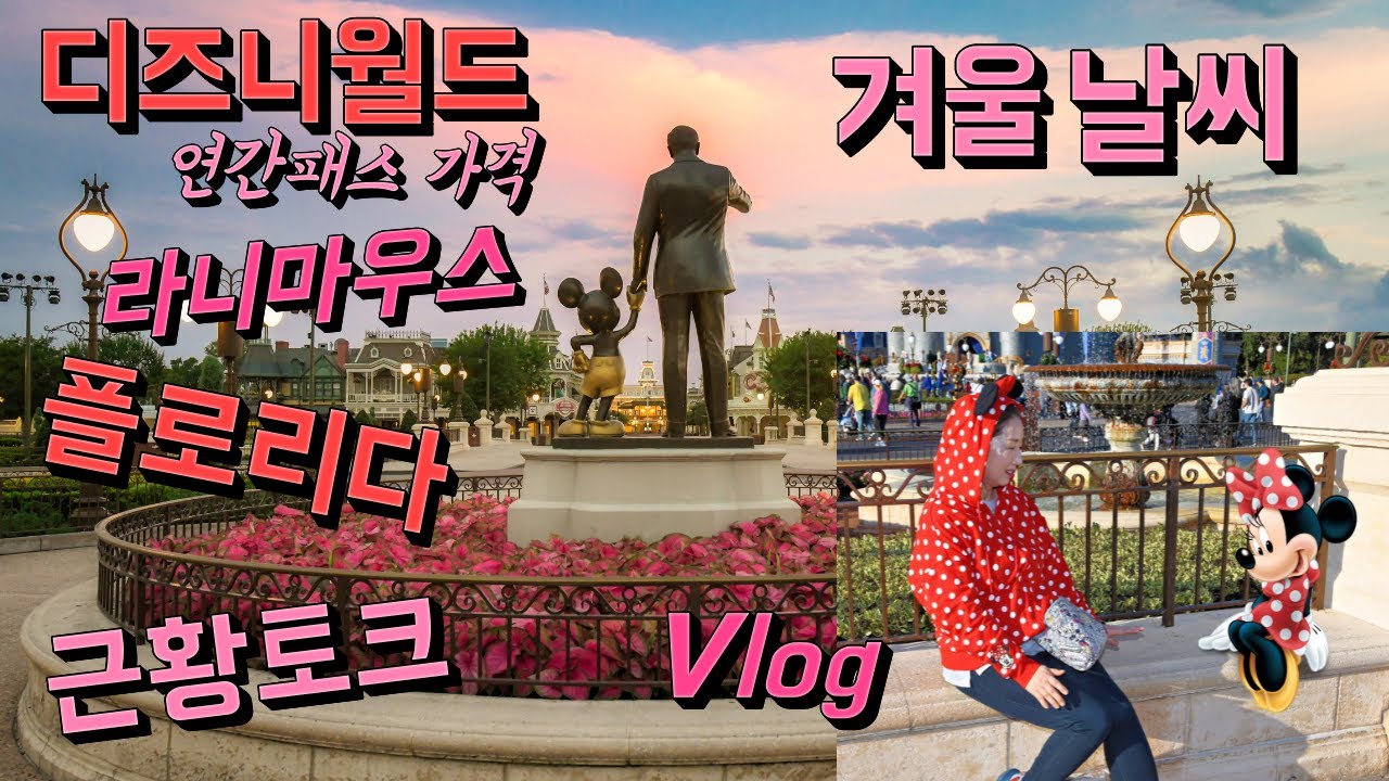 디즈니월드 꿀팁 라니마우스 플로리다 미국 일상🇱🇷 브이로그 ⎮올랜도 플로리다 겨울 날씨 옷차림⎮매직킹덤 티켓 디즈니 연간 패스 가격