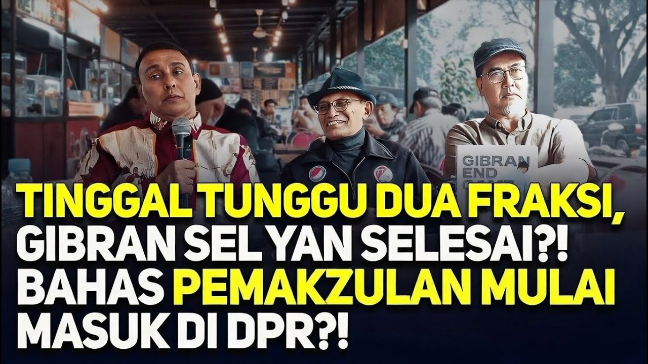 LIVE! SYAFRIL SOFYAN TANGGAPI SOAL GIBRAN! DUA FRAKSI LAGI PASTI SELESAI?! GIBRAN END GAME!!
