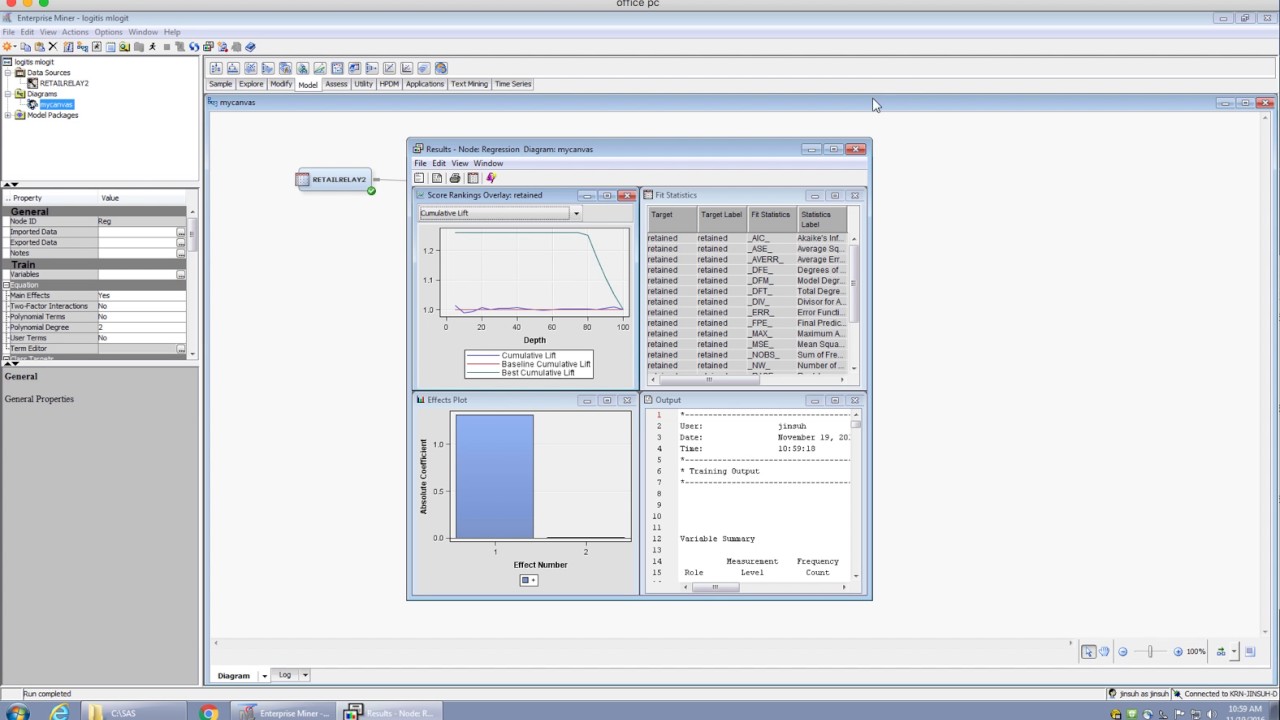 Logistic and Multinomial logistic regression on SAS Enterprise Miner