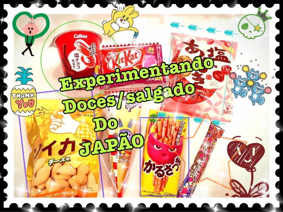 Experimentando doces/salgado do Japão