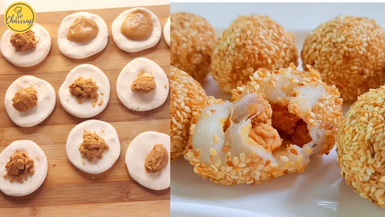 PEANUT BUTTER BUCHI/How to make PEANUT BUTTER BUCHI/SESAME BALLS RECIPE/So Charrrap
