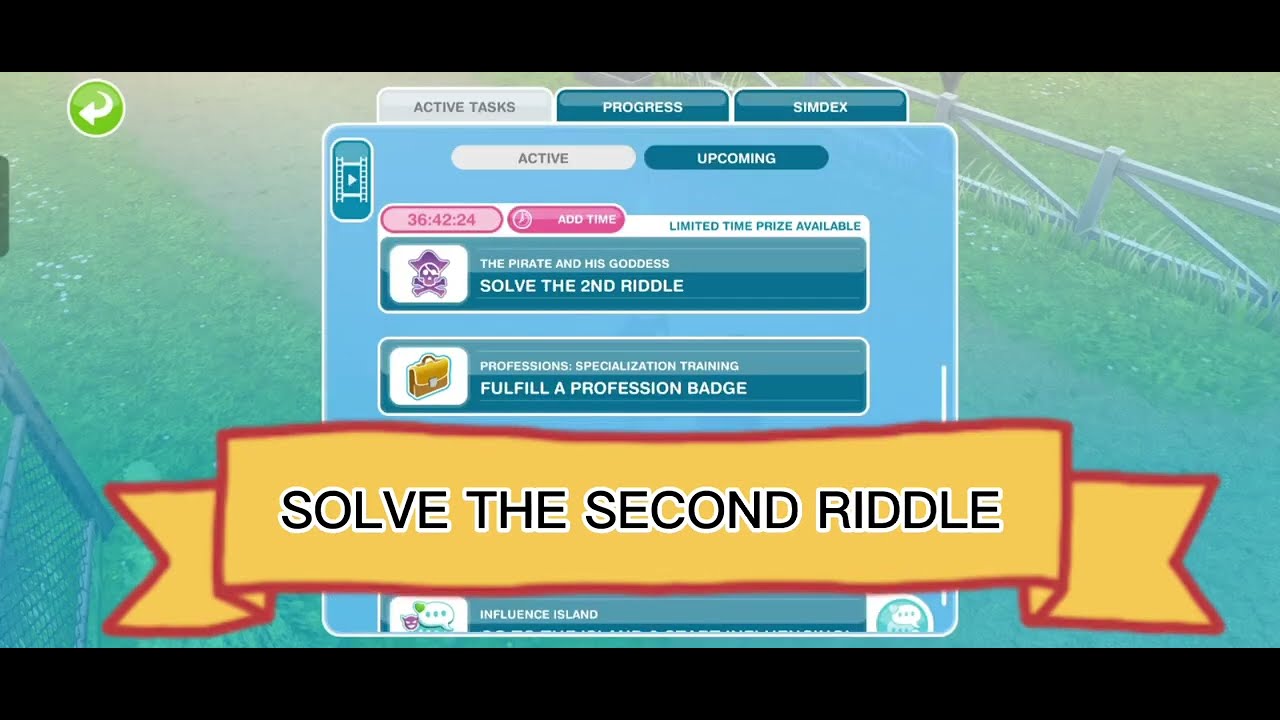 the Sims freeplay; the pirate and his Goddess - solve the 2nd Riddle #thesimsfreeplay