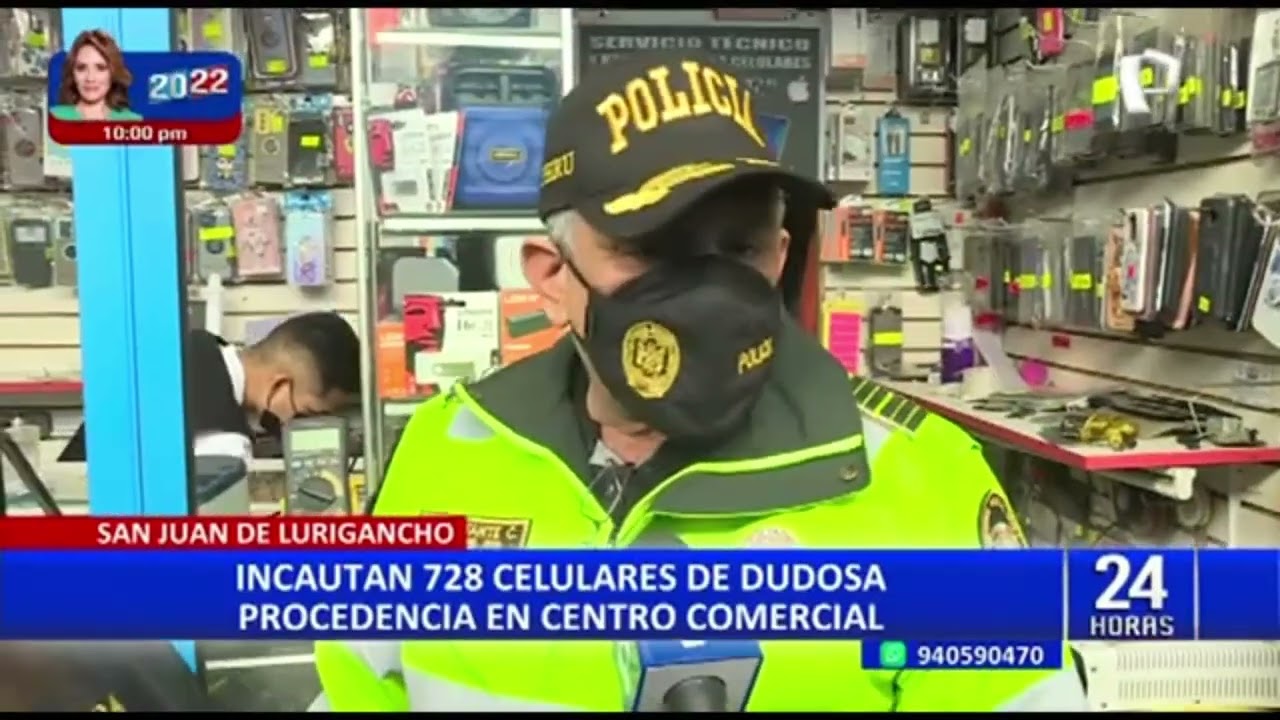 Coronel Charles lidera operativo contra locales que vendían celulares robados en SJL