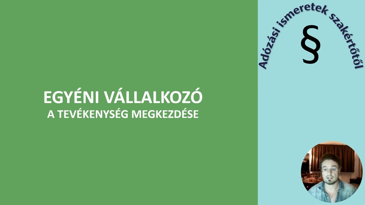 Egyéni vállalkozói tevékenység bejelentése