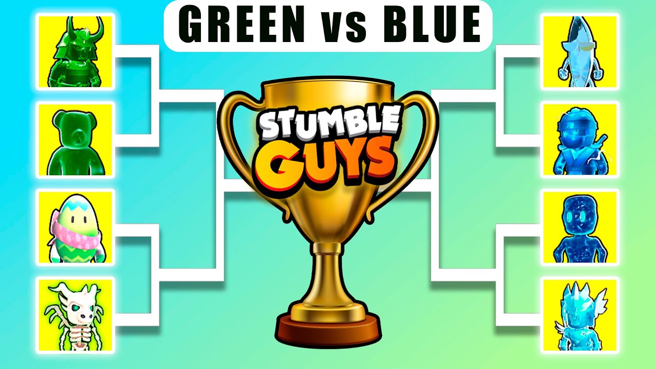 BLUE vs GREEN SPECIAL skins Tournament 🔥 Tournament in Stumble Guys