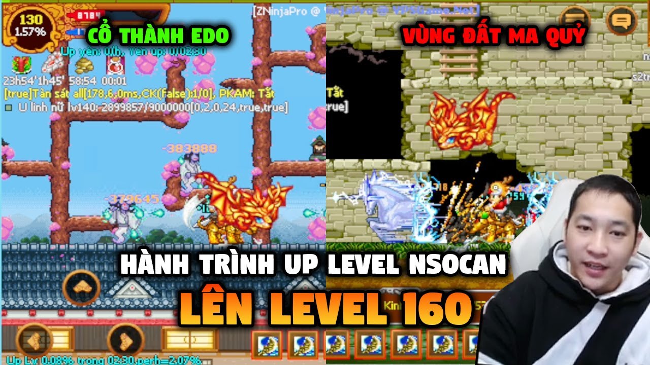 1H Thử Up Level Cho NSOCAN Trong Cổ Thành EDO | Tưởng Ngon Ai Ngờ...| Ninja School Online