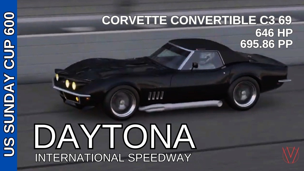 GRAN TURISMO 7-  US SUNDAY CUP 600 SUR DAYTONA EN CORVETTE C3 69 CONVERTIBLE