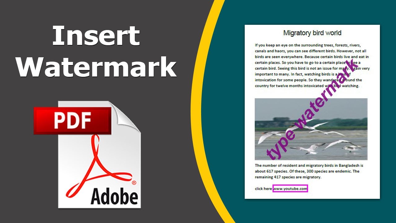 How to insert a watermark into a pdf document using adobe acrobat pro dc